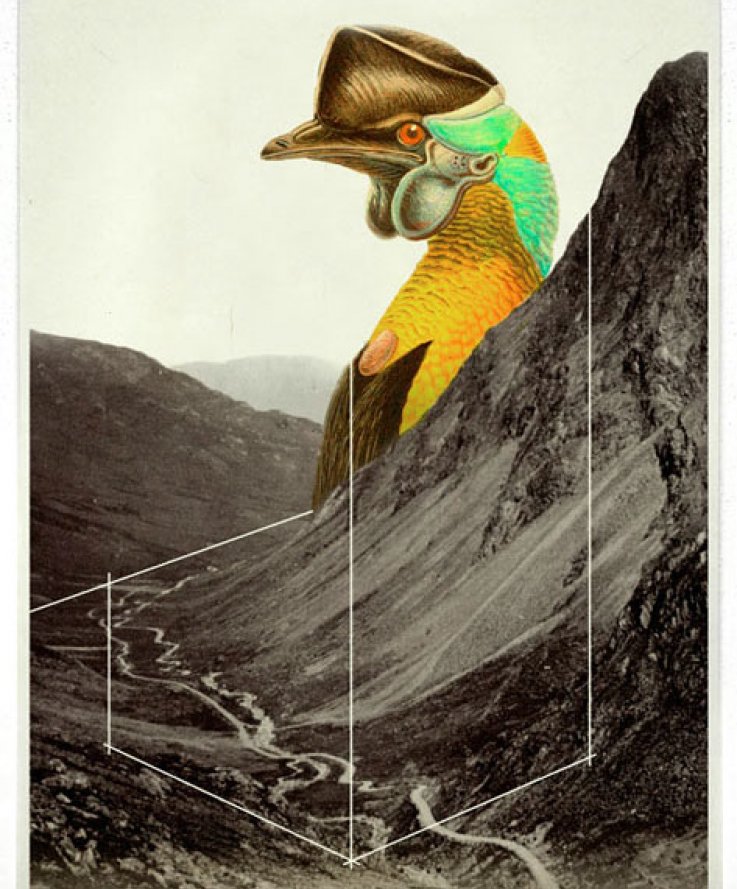 Armilla II, 2013,<br />
Digital print and coloured pencils on handmade paper, 35x50 cm