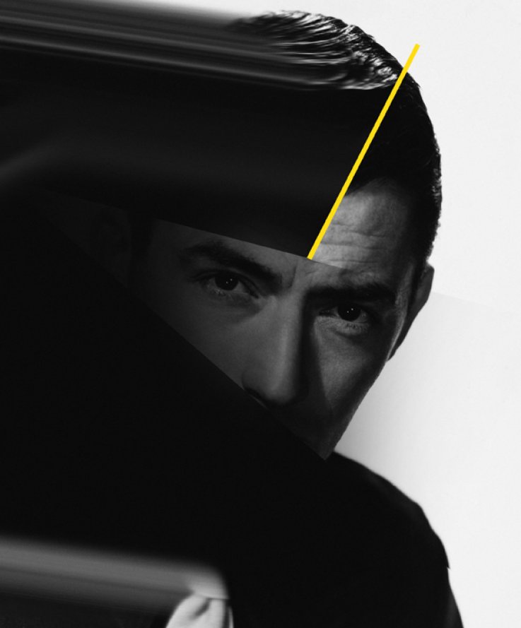 Twelve O Clock [Gregory Peck], 2014,<br />
Inkjet print and acrylic colour spray on archival mat paper, 90 x 110 cm