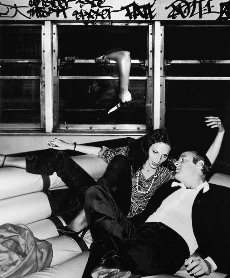 Knife Chill, 2016<br />
Inkjet print on archival mat paper, 150 x 200 cm.