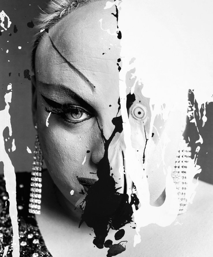 Question of Beast, 2016<br />
Inkjet print and silkscreen on archival mat paper, 100 x 150 cm.