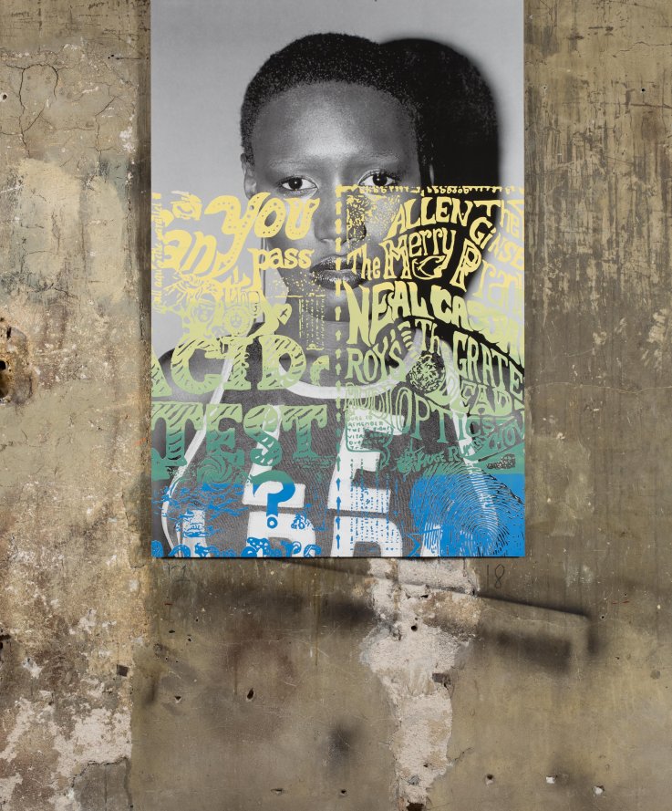 Acid Test, 2016<br />
Inkjet print and silkscreen on archival mat paper, 100 x 150 cm.