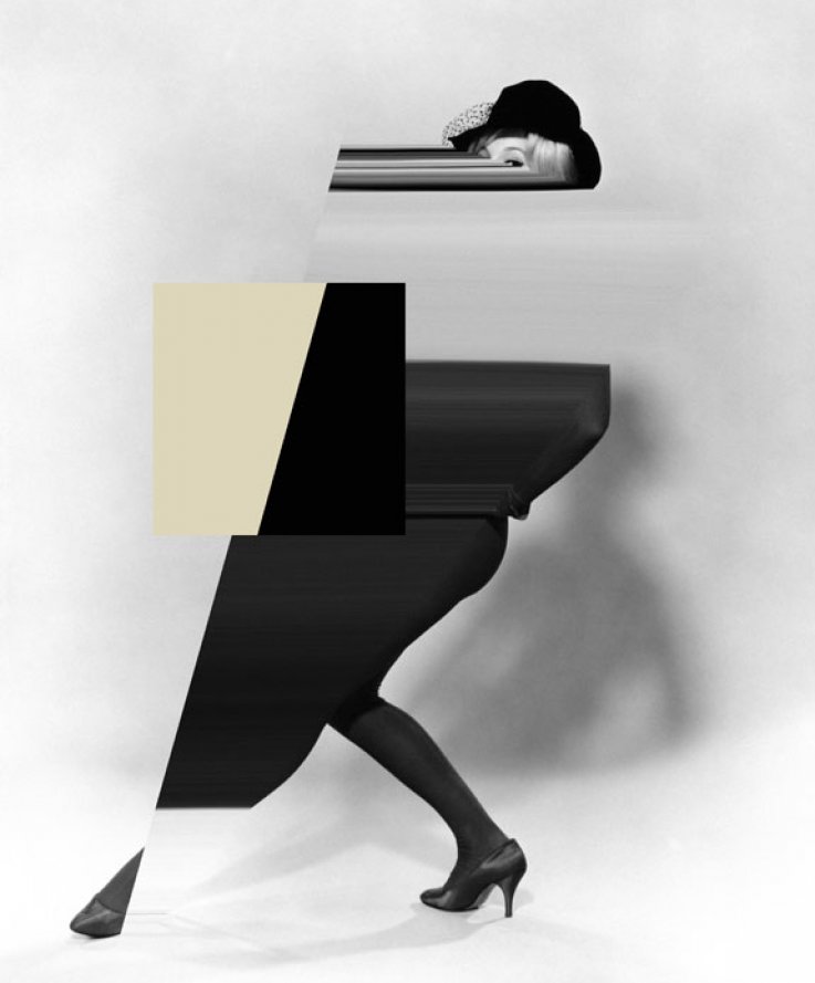 Three in the Attic [Yvette Mimieux], 2014, <br />
Inkjet print and acrylic colour spray on archival mat paper, 30x35 cm