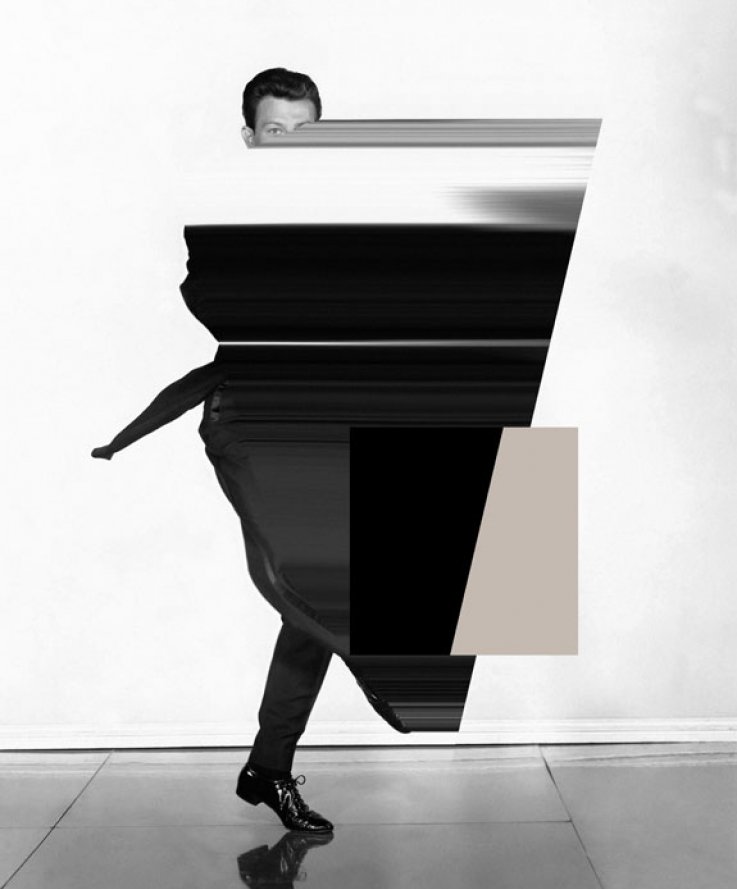 Melody for Two [Donald O Connor], 2014, <br />
Inkjet print and acrylic colour spray on archival mat paper, 30x35 cm